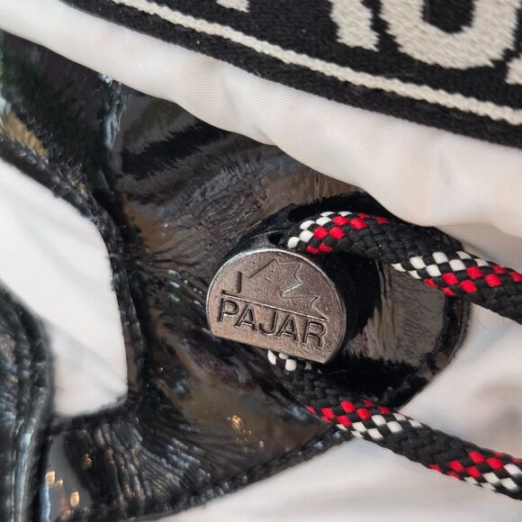 Pajar Black and White Winter Boots with Red Accents - Picture 4 of 14